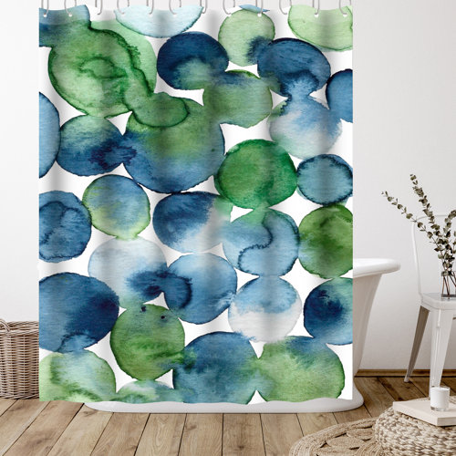 The Twillery Co.® Abstract Shower Curtain Watercolor Circles by Lisa